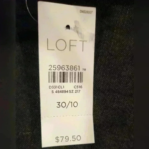 Women's Loft Modern Skinny Black Embroidered Waist Jeans Size 10 - Picture 7 of 9